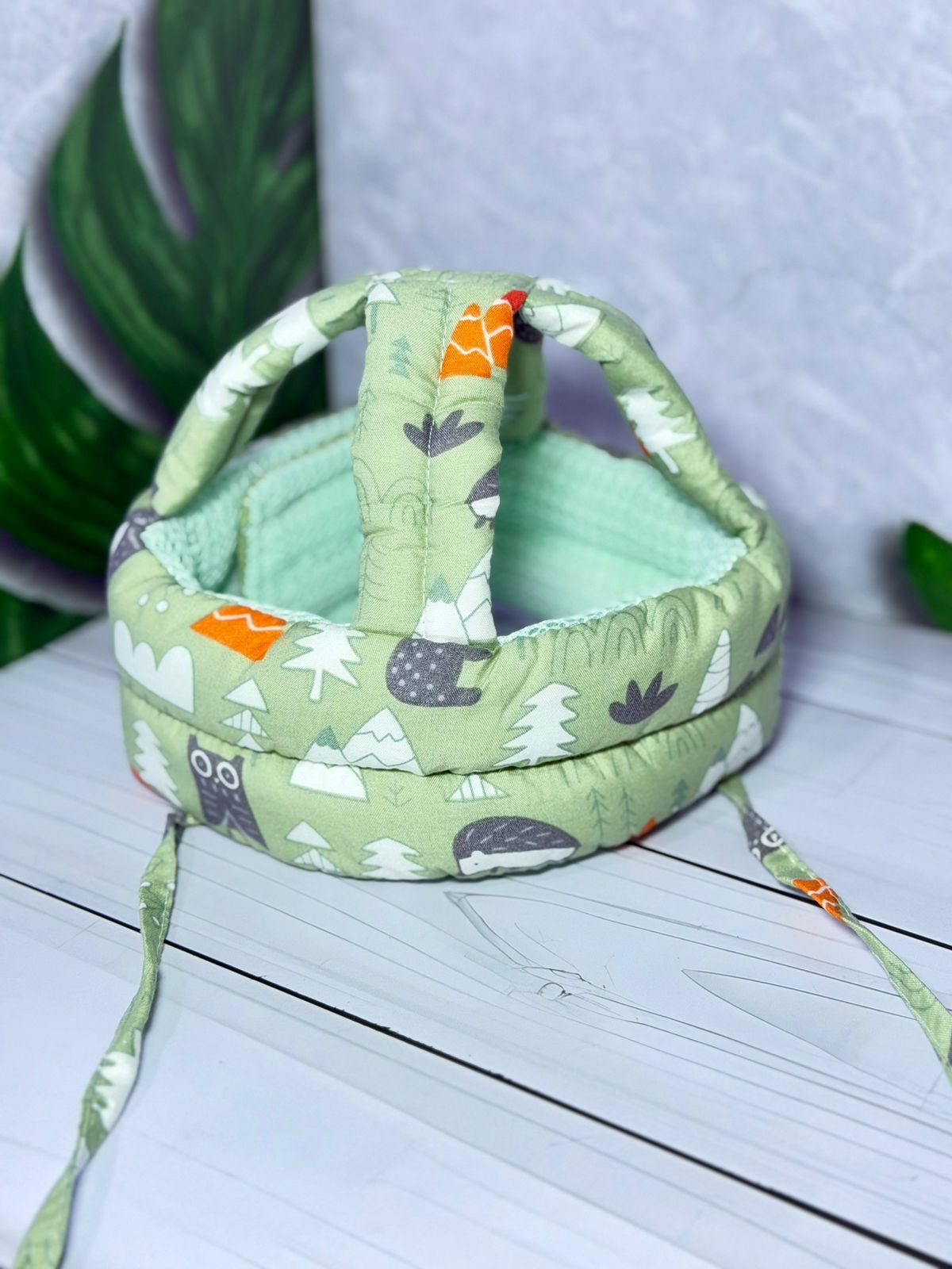 Vista 2 de Gorro Casco Protector Para Bebes - COLOR: ROSADO